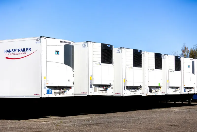 Hanse Trailer šaldytuvų puspriekabių eilė su Thermo King agregatais